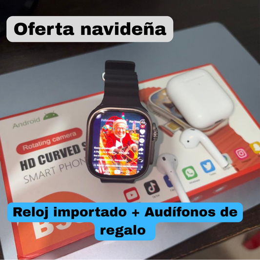 COMBO NAVIDEÑO-Reloj importado+ audífonos inalámbricos de regalo  +Caset protector - Envío gratis