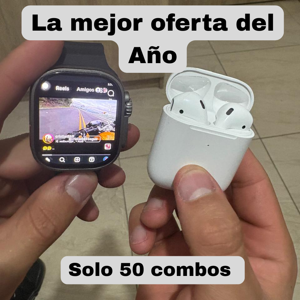 COMBO NAVIDEÑO-Reloj importado+ audífonos inalámbricos de regalo  +Caset protector - Envío gratis