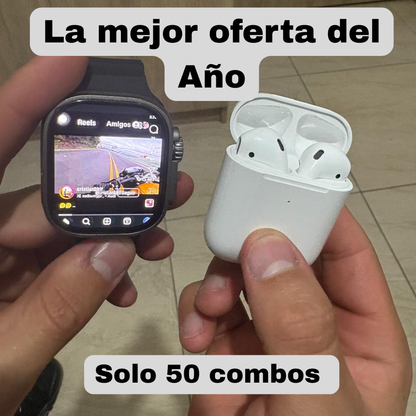 COMBO NAVIDEÑO-Reloj importado+ audífonos inalámbricos de regalo  +Caset protector - Envío gratis